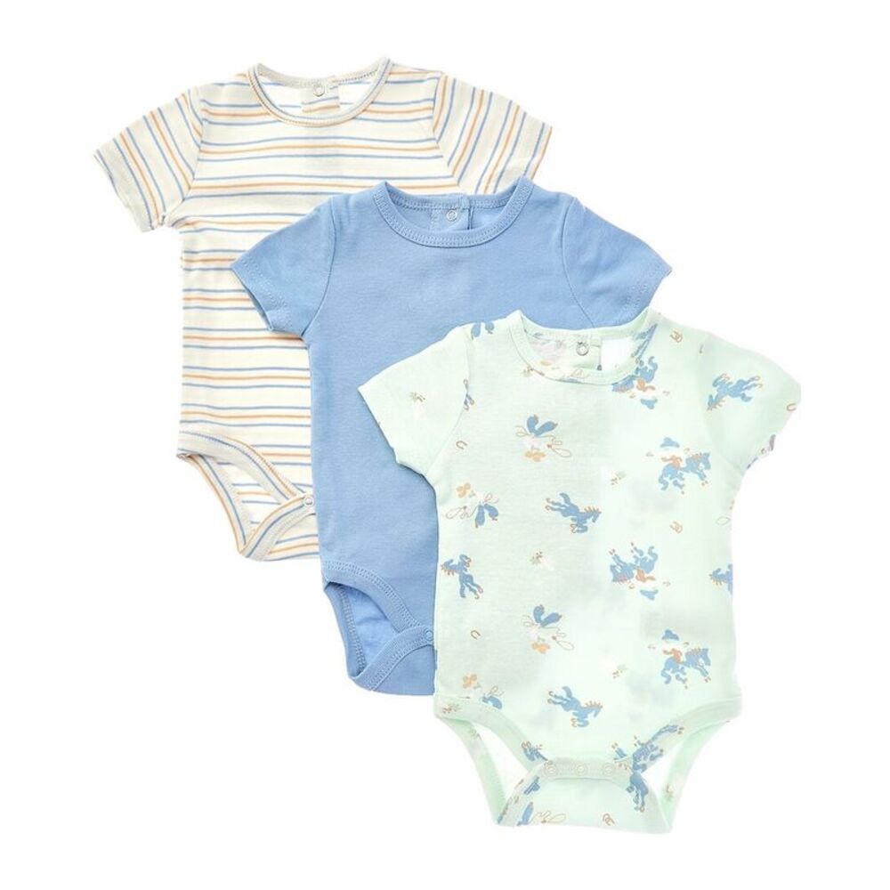 Shabby Chic Baby-Boys  3Pk Bodysuits, Green